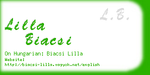 lilla biacsi business card